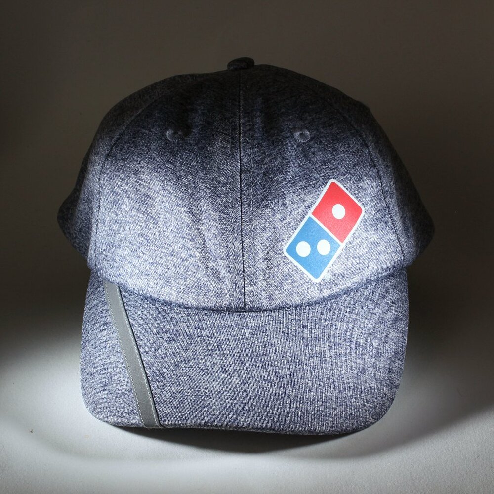 Dominos Pizza Hat Mens OS Gray Employee Delivery Uniform
